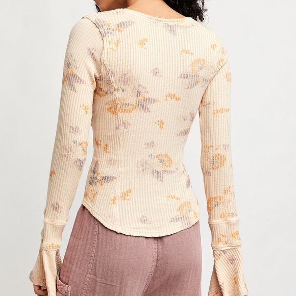 NWT Free People Layer Me Henley / Just Peachy - Picture 3 of 3